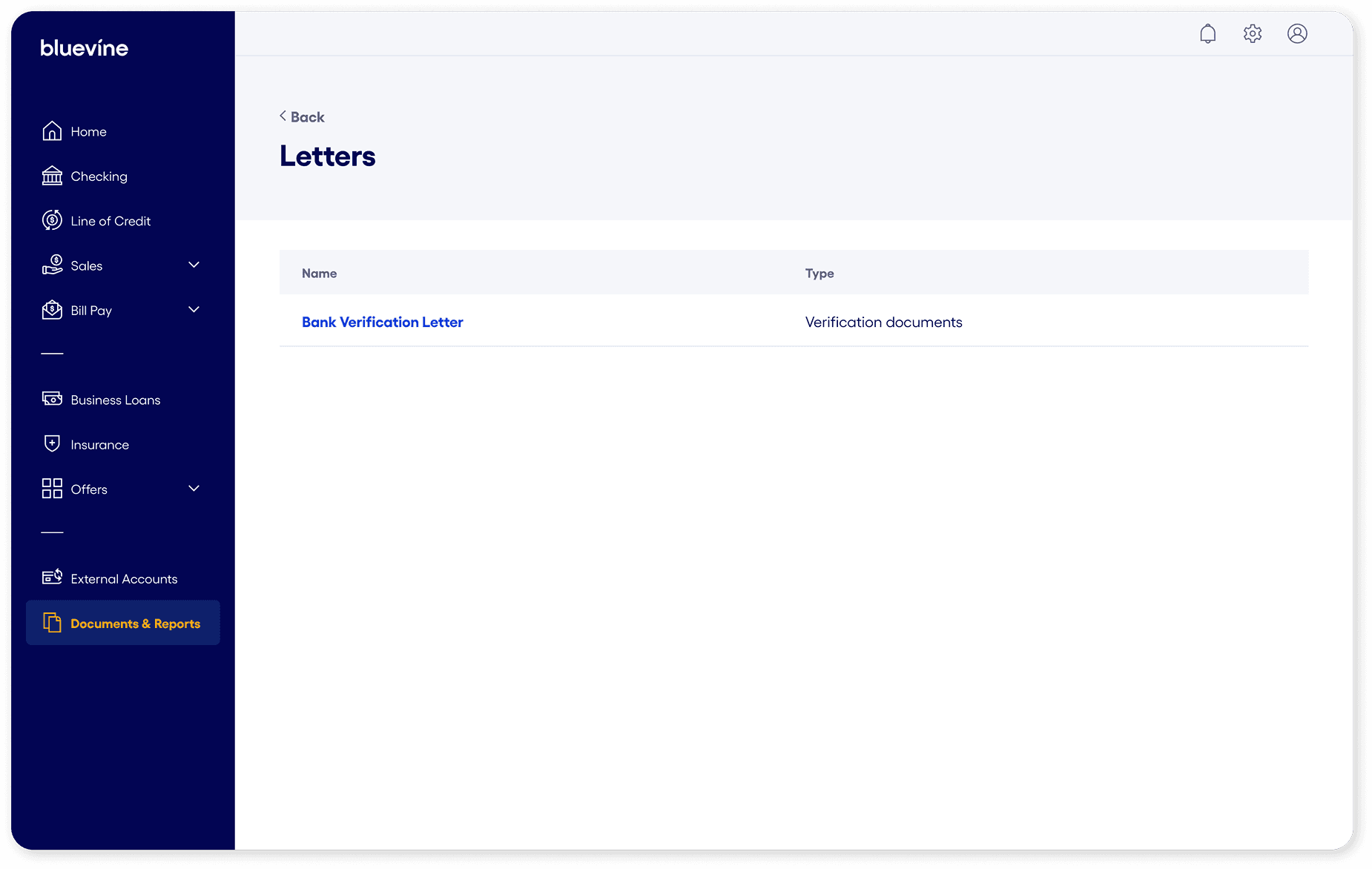 Bank Verification Letter