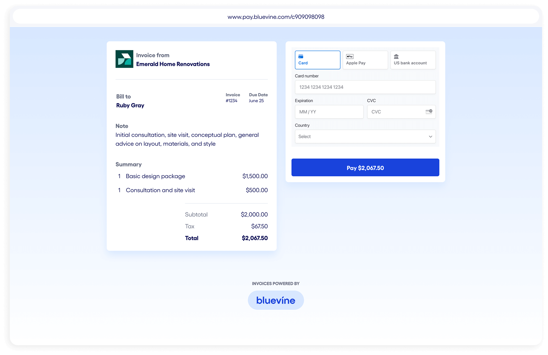 invoicing customer view
